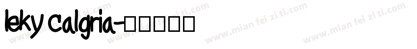 leky calgria字体转换